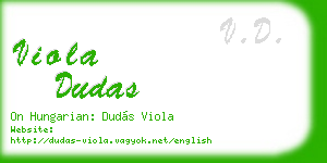 viola dudas business card